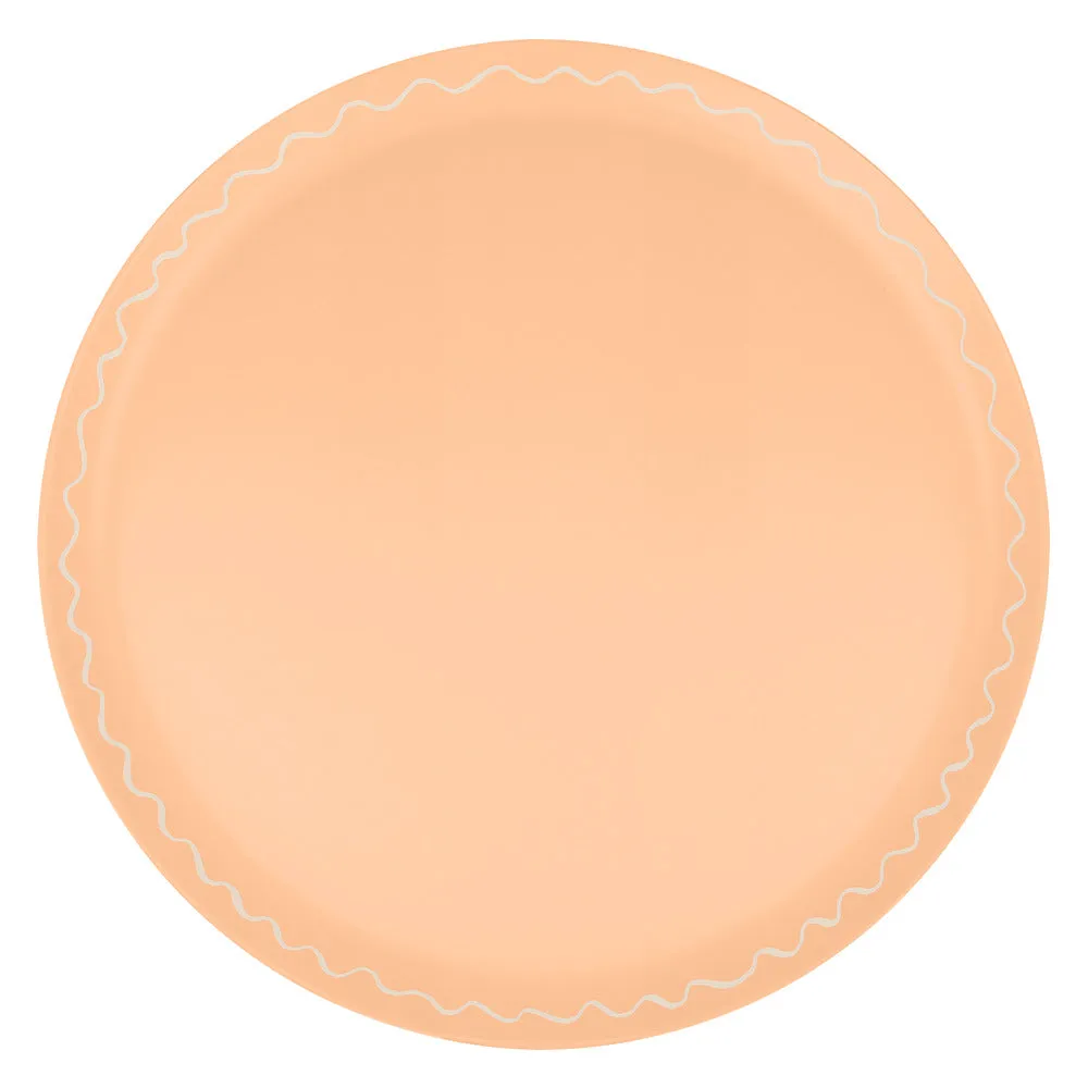 Mixed set recycled plastic plates large (X 6)