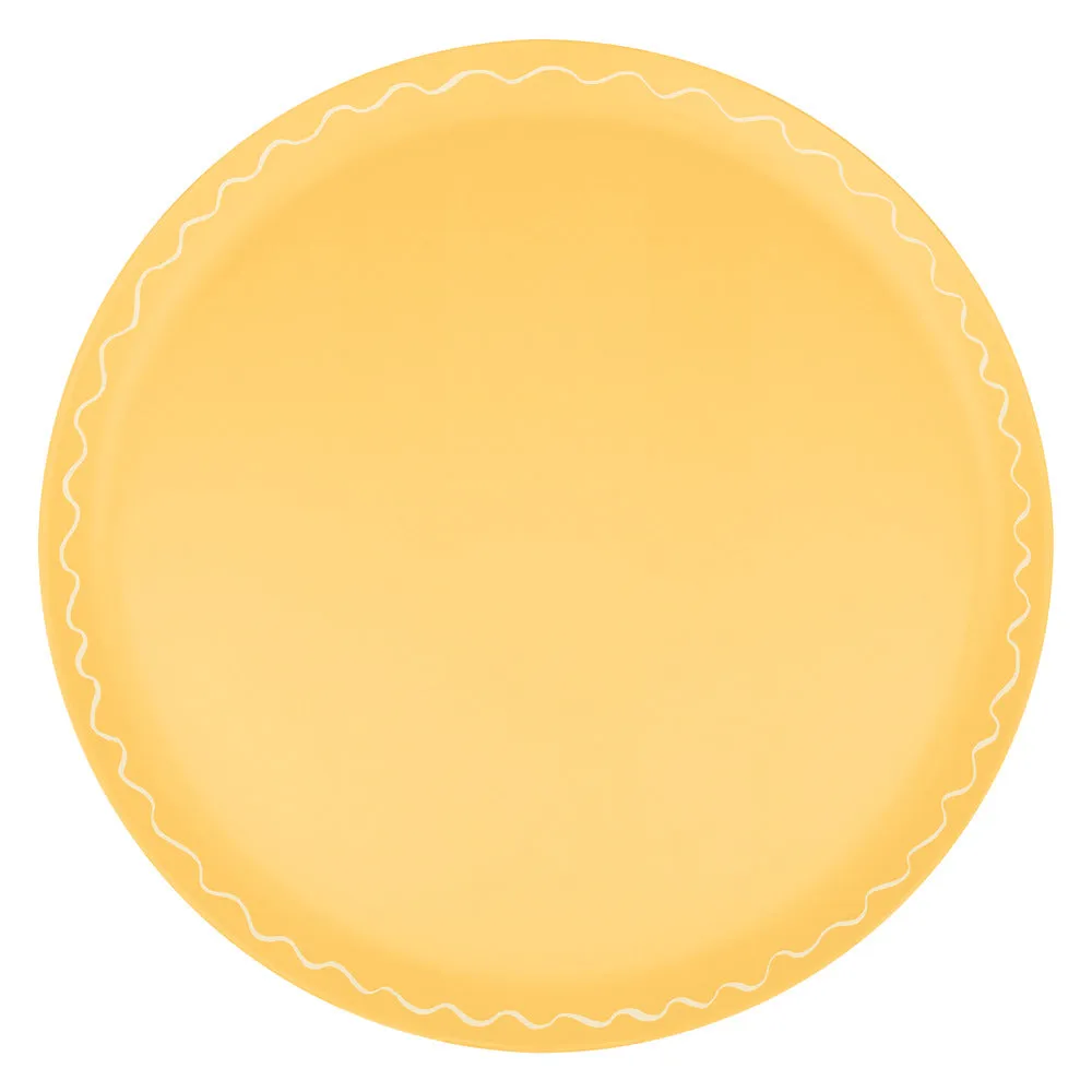 Mixed set recycled plastic plates large (X 6)