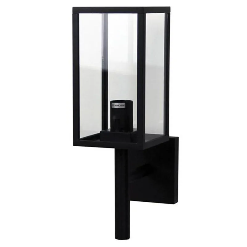 Modern Coach Outdoor Wall Light in Black