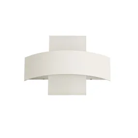 Nelson Lighting NL72059 Lahna Outdoor Up & Downward Lighting Wall Lamp 2 Light LED Sand White