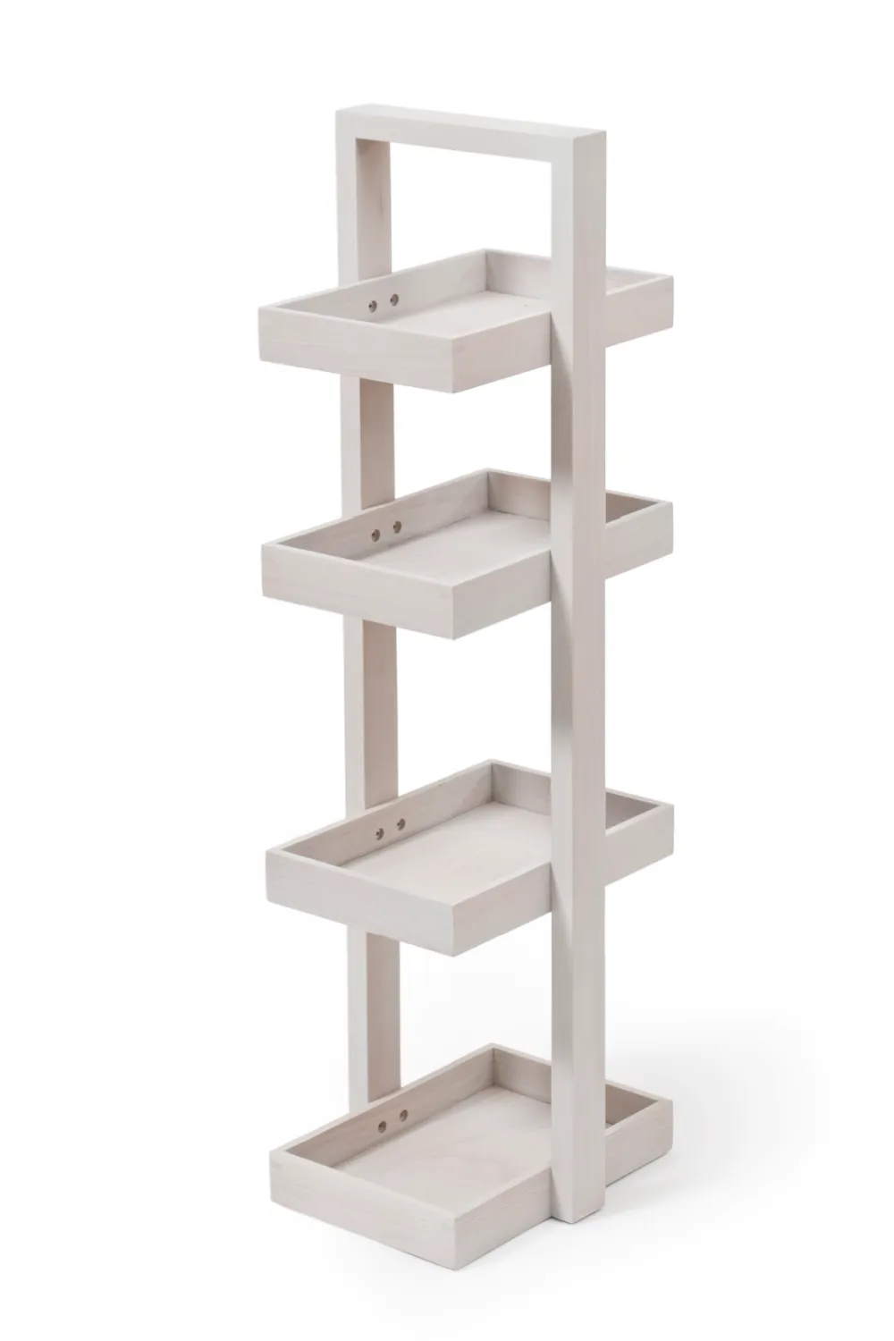 Oak 4 Tray Portable Storage Caddy | Wireworks Quattro