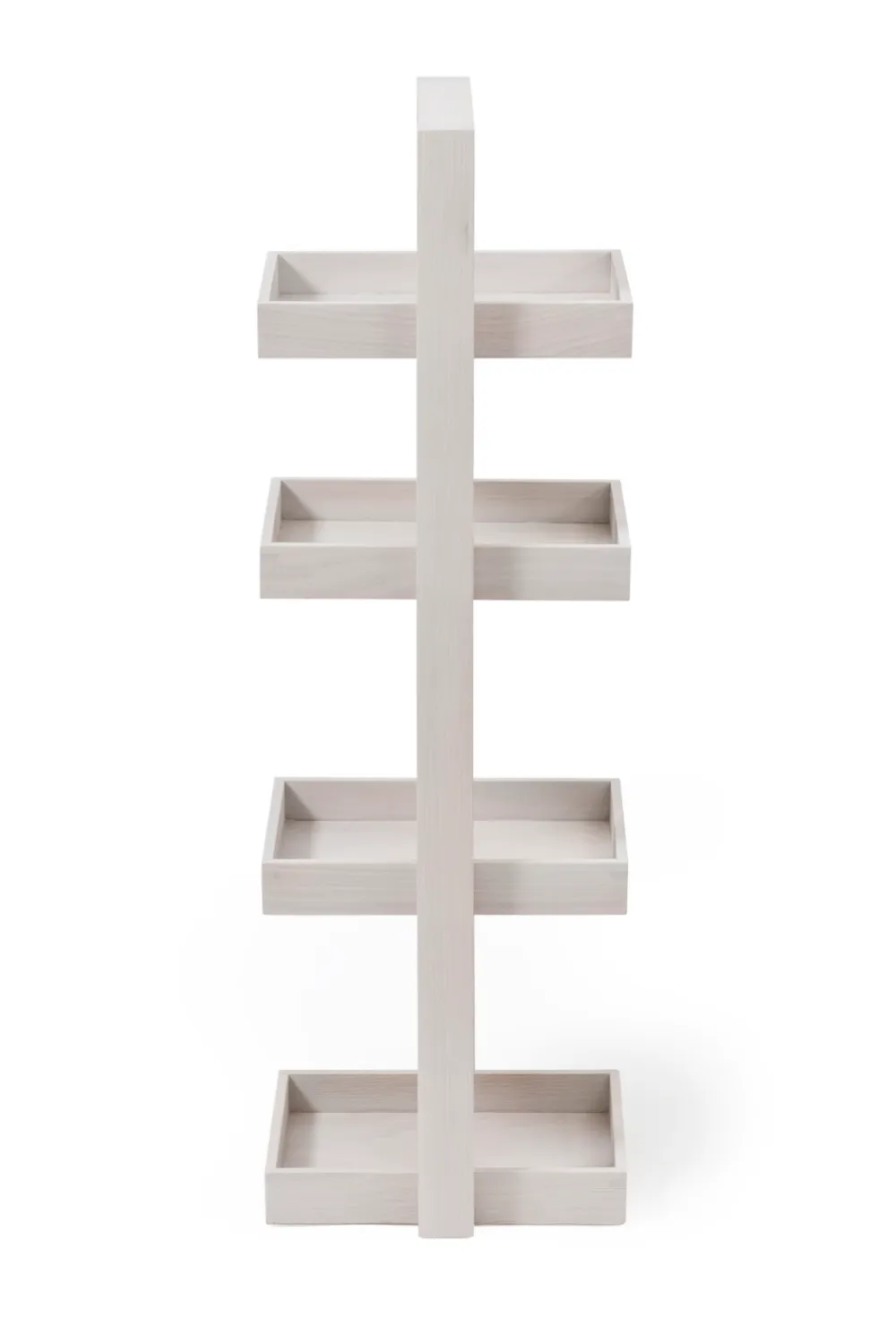 Oak 4 Tray Portable Storage Caddy | Wireworks Quattro