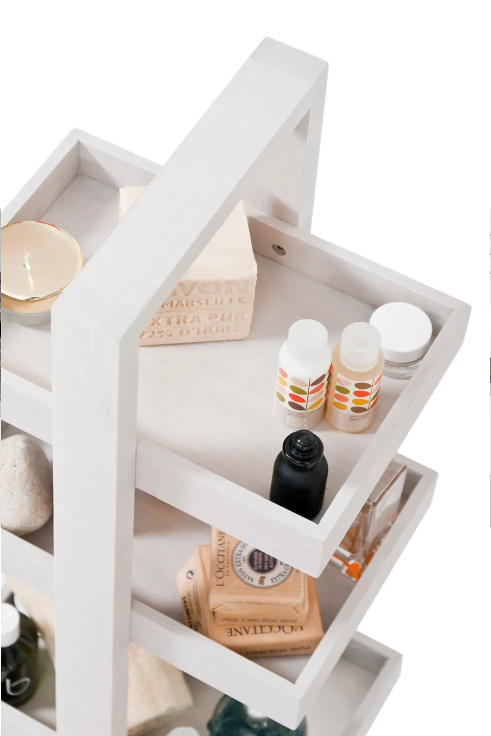 Oak 4 Tray Portable Storage Caddy | Wireworks Quattro