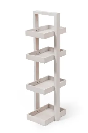 Oak 4 Tray Portable Storage Caddy | Wireworks Quattro