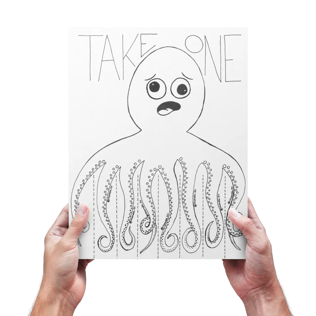Octopus Bulletin Board Tear Off Flyer Printable (FREE!)