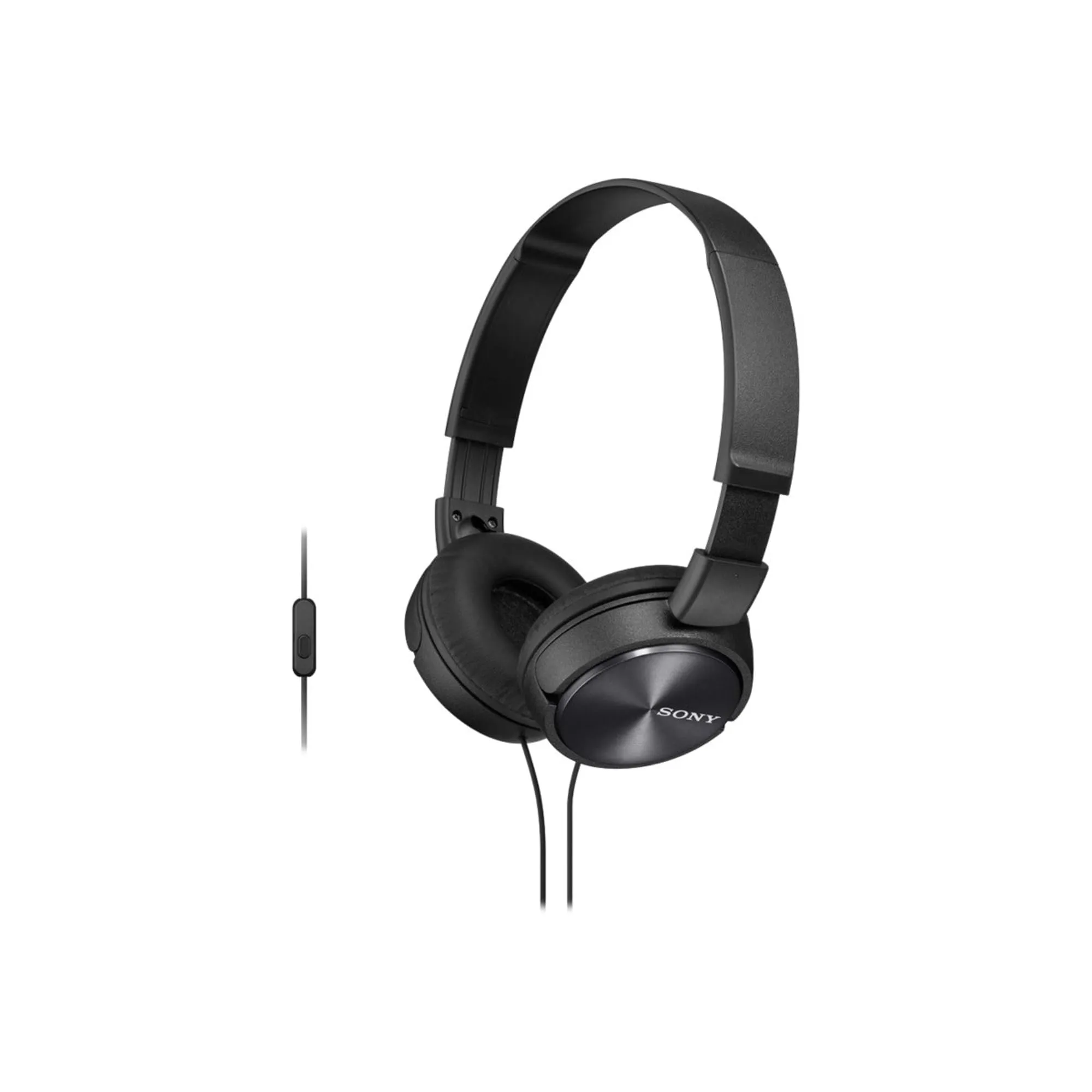 Open Box - Sony MDR-ZX310AP ZX Series Wired On-Ear Headphones with Mic - Black