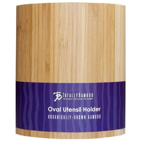 Oval Bamboo Utensil Holder by Totally Bamboo