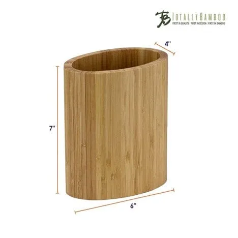 Oval Bamboo Utensil Holder by Totally Bamboo