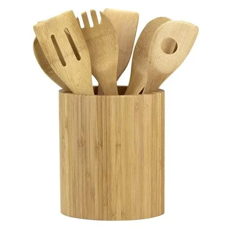 Oval Bamboo Utensil Holder by Totally Bamboo