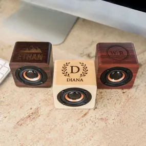 Personalized Wood Bluetooth Speakers