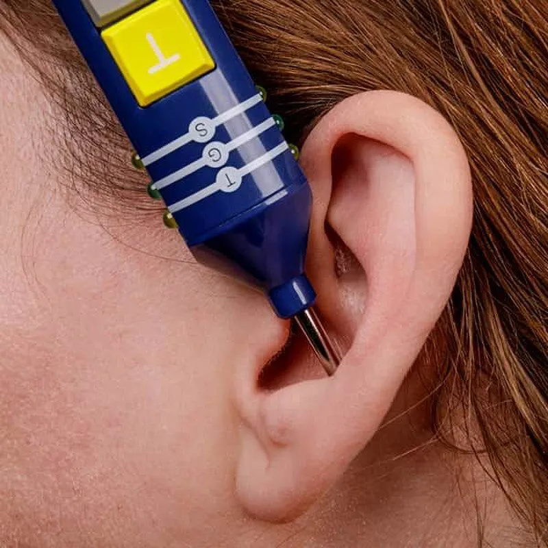 Pointselect Acupuncture Detector Pen for Auricular and Body Acupuncture Point Detection and Integrated PuTENS Stimulation