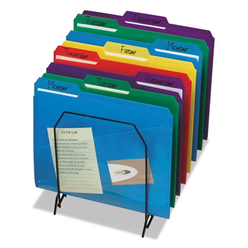 Poly Colored Top Tab File Folders w/Slash Pocket, 3rd-Cut, Letter (box of 30), Assorted