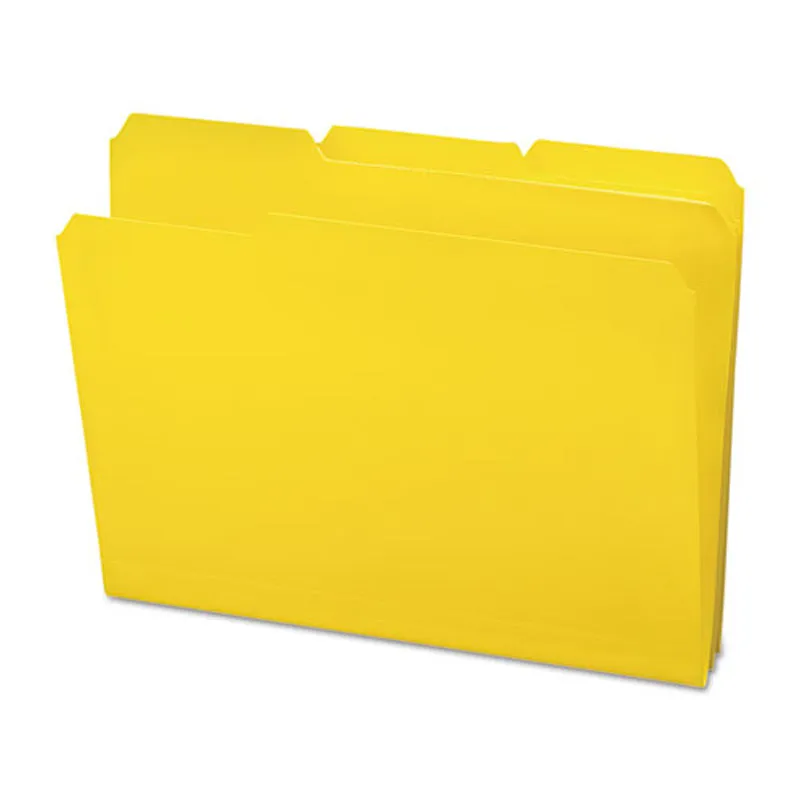 Poly Colored Top Tab File Folders w/Slash Pocket, 3rd-Cut, Letter (box of 30), Assorted