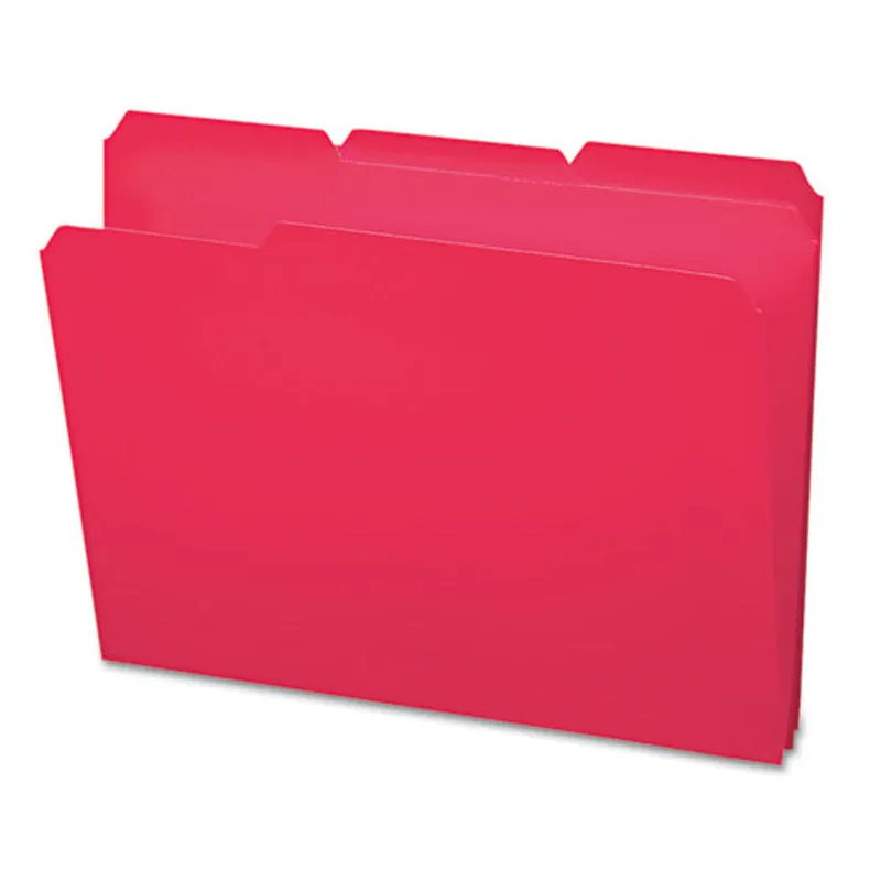 Poly Colored Top Tab File Folders w/Slash Pocket, 3rd-Cut, Letter (box of 30), Assorted
