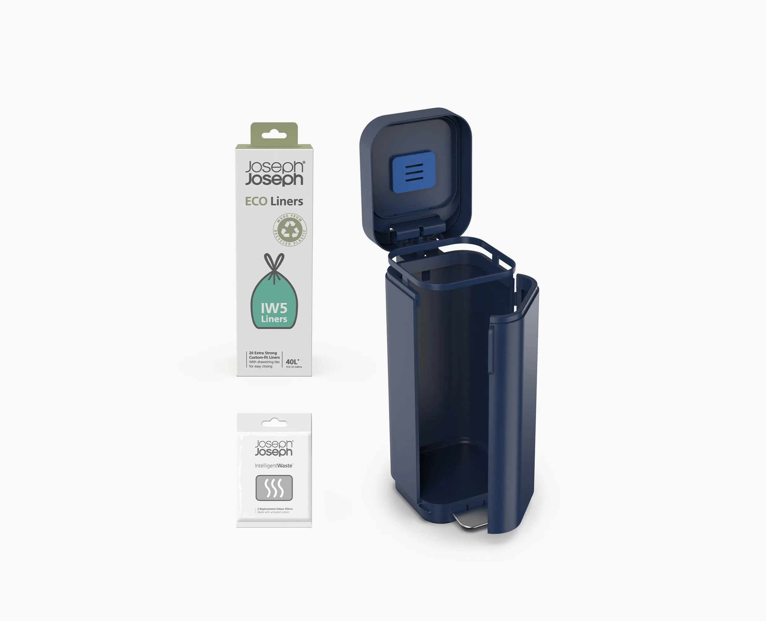 Porta™ 40L Easy-empty Blue Pedal Bin Starter Set