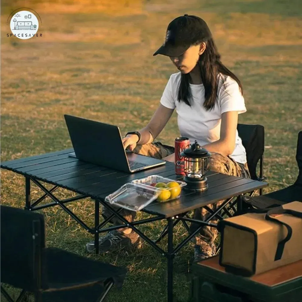 Portable Folding Picnic Table | Lightweight Egg Roll Table | Camping Outdoor Desk