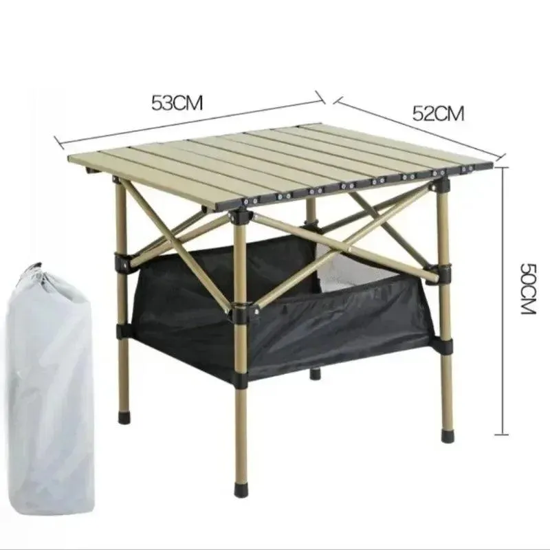 Portable Folding Picnic Table | Lightweight Egg Roll Table | Camping Outdoor Desk