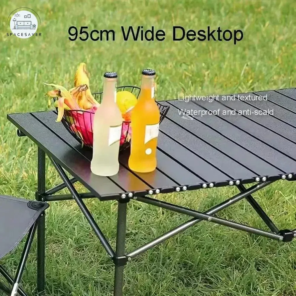 Portable Folding Picnic Table | Lightweight Egg Roll Table | Camping Outdoor Desk