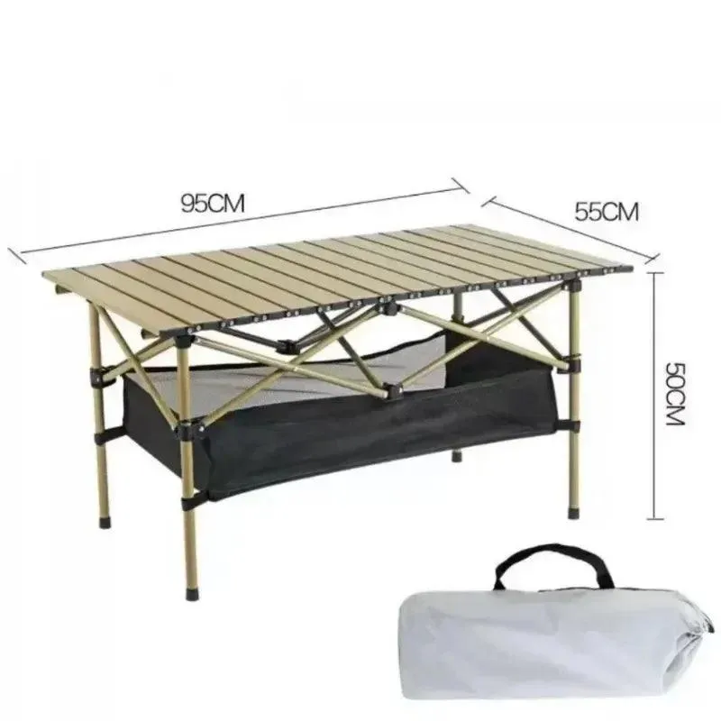 Portable Folding Picnic Table | Lightweight Egg Roll Table | Camping Outdoor Desk