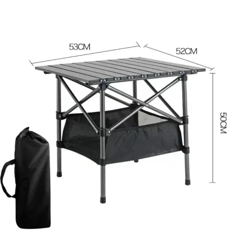 Portable Folding Picnic Table | Lightweight Egg Roll Table | Camping Outdoor Desk