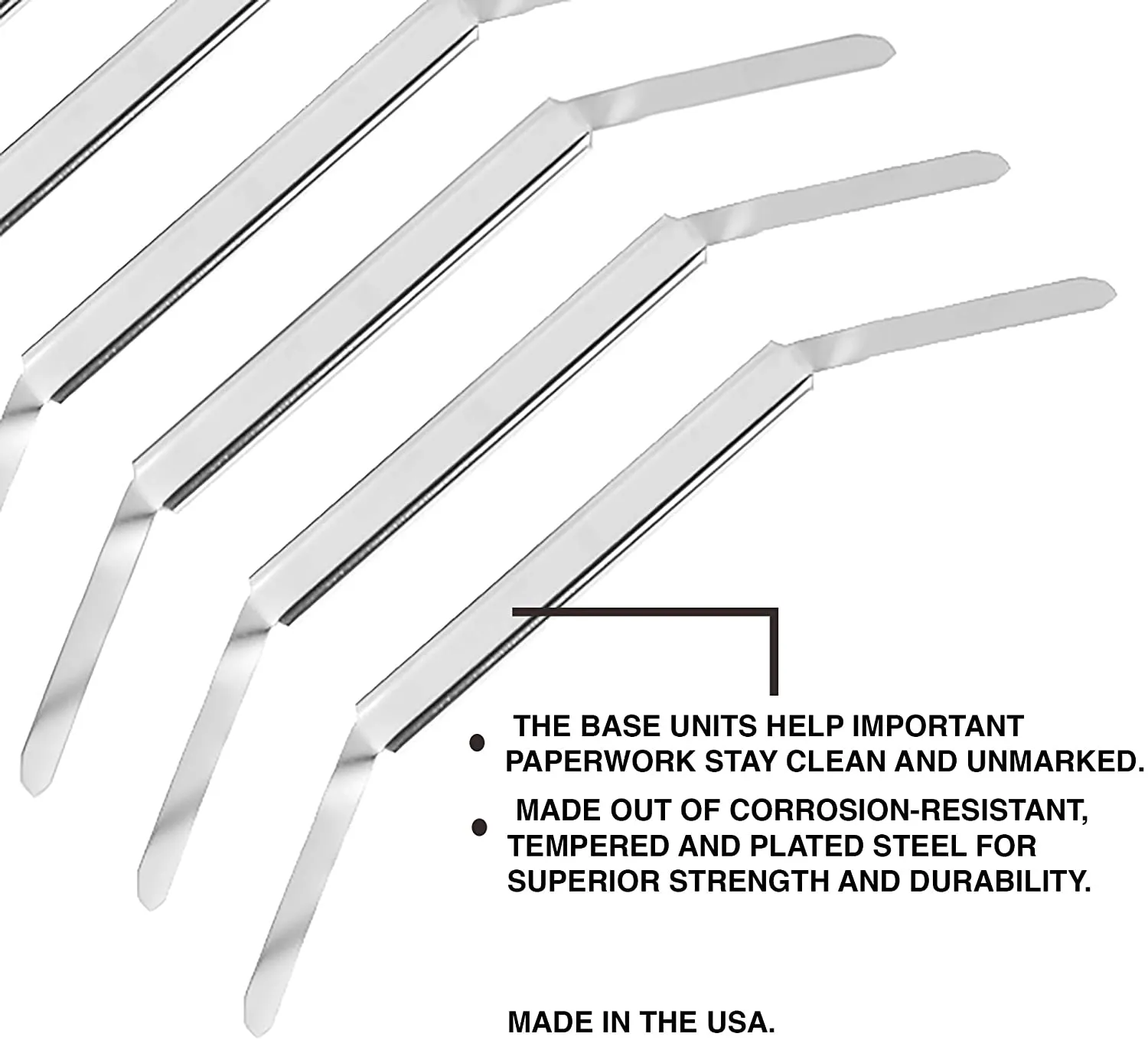 Premium Metal Prong Paper Fastener 2.75 Inch Bases  (500 Per Pack) by Olympx