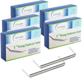 Premium Metal Prong Paper Fastener 2.75 Inch Bases  (500 Per Pack) by Olympx