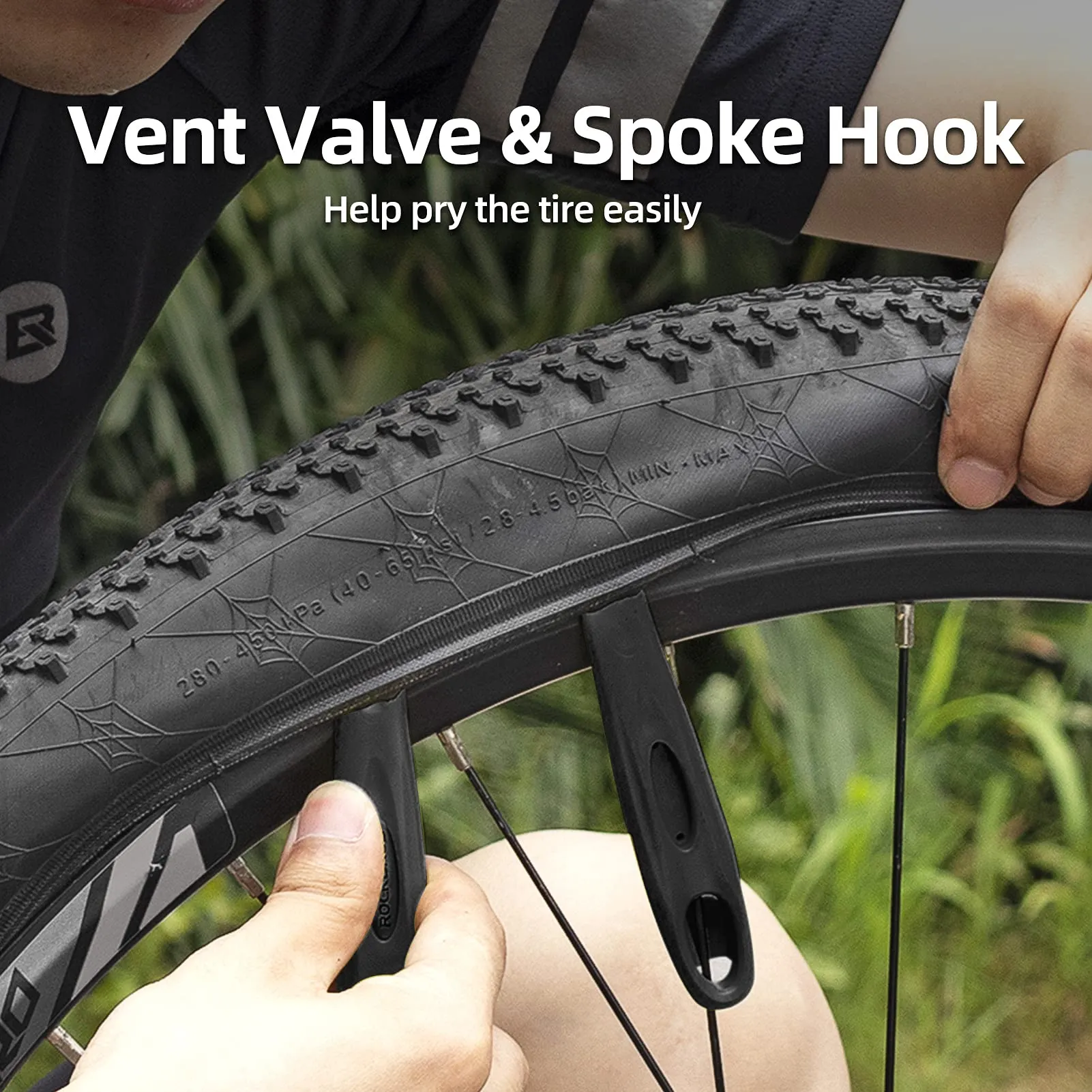 ROCKBROS Bike Foldable Repair Kit 16-in-1 Multi-Function Portable Allen Wrench and Tire Lever