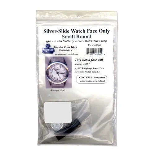 Round Silver Slide Watch Face Only by Sudberry House