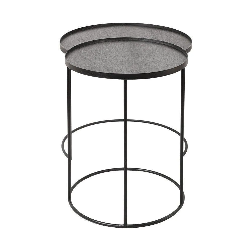 Round Tray Nesting Side Table Set - Small/Large