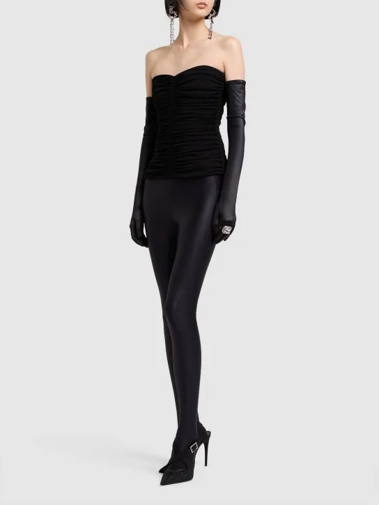 Saint Laurent   Sleeveless viscose bustier top 