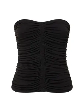 Saint Laurent   Sleeveless viscose bustier top 