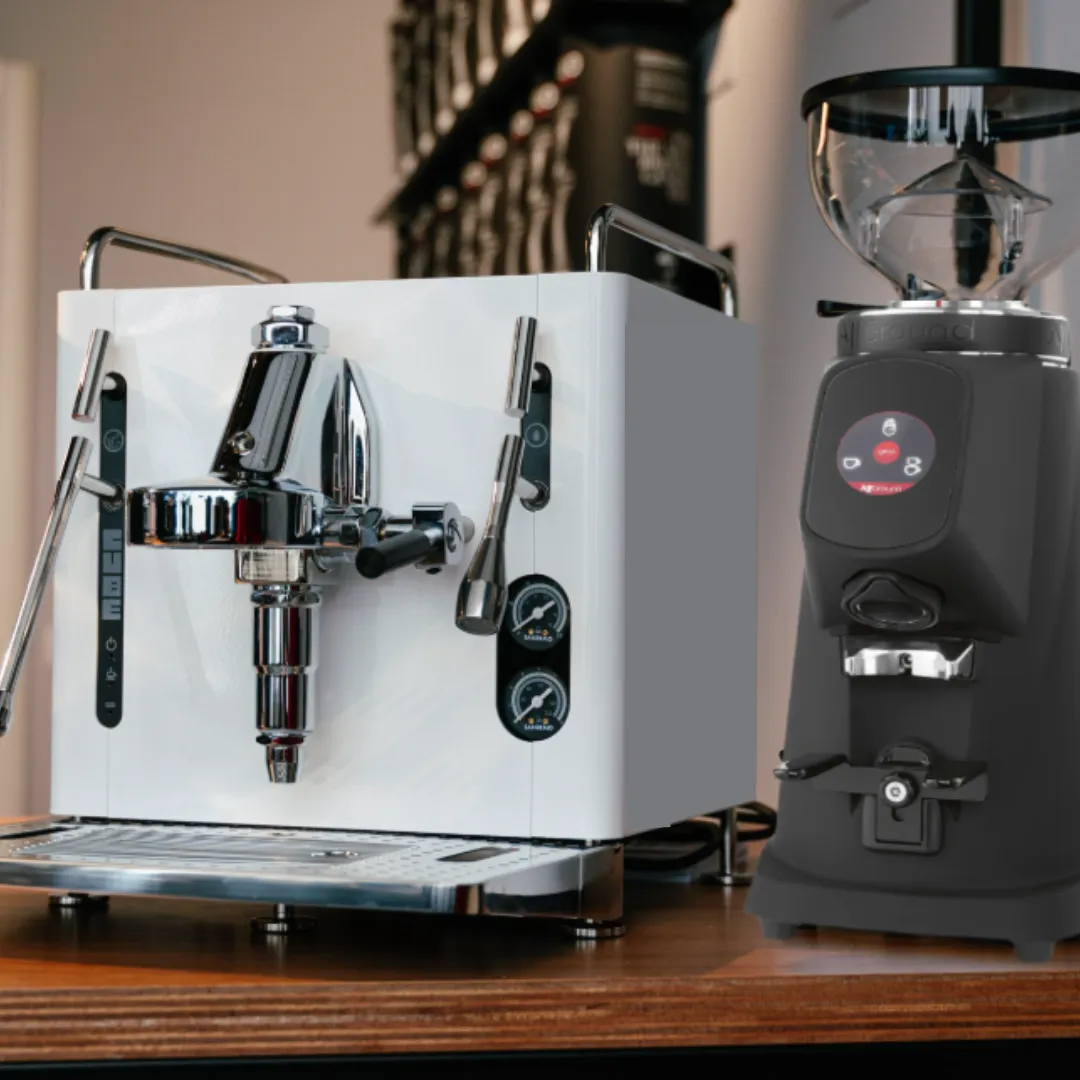 Sanremo | CUBE Espresso Machine in White (used)   Allground Grinder in Black or White (demo)