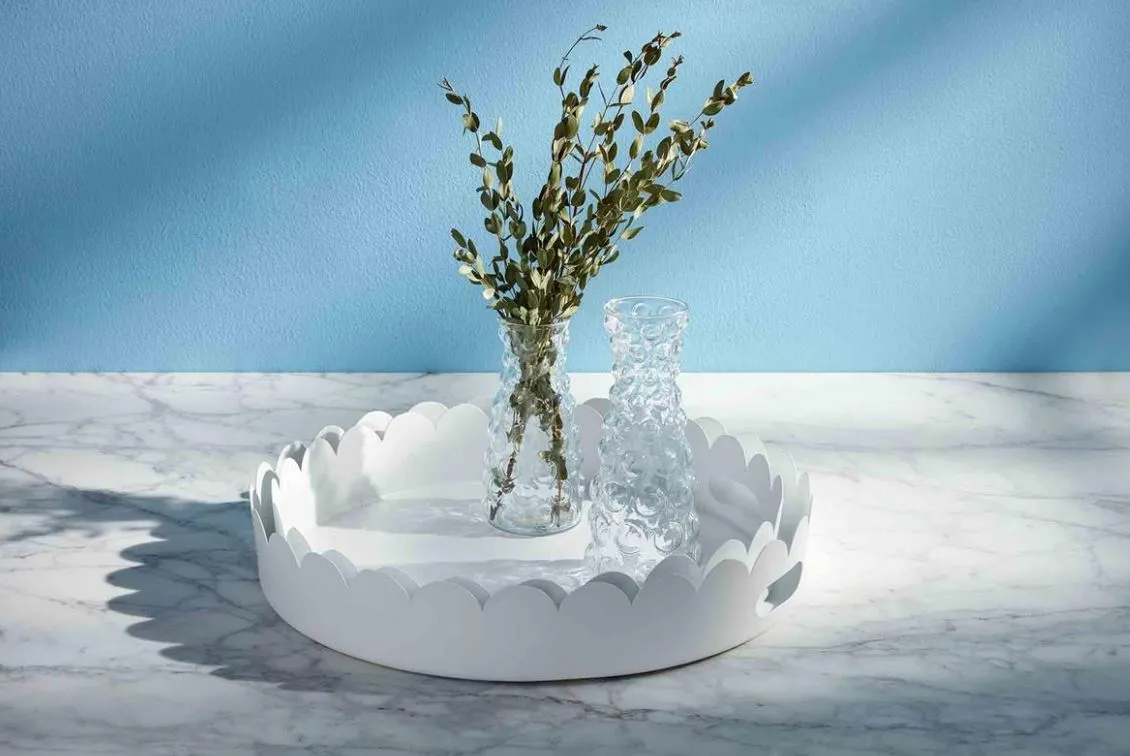 Scalloped Metal Trays