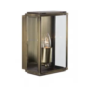 Searchlight 8204AB Box Outdoor Wall & Porch Light - 1 Lightantique Brass Rectangle Box