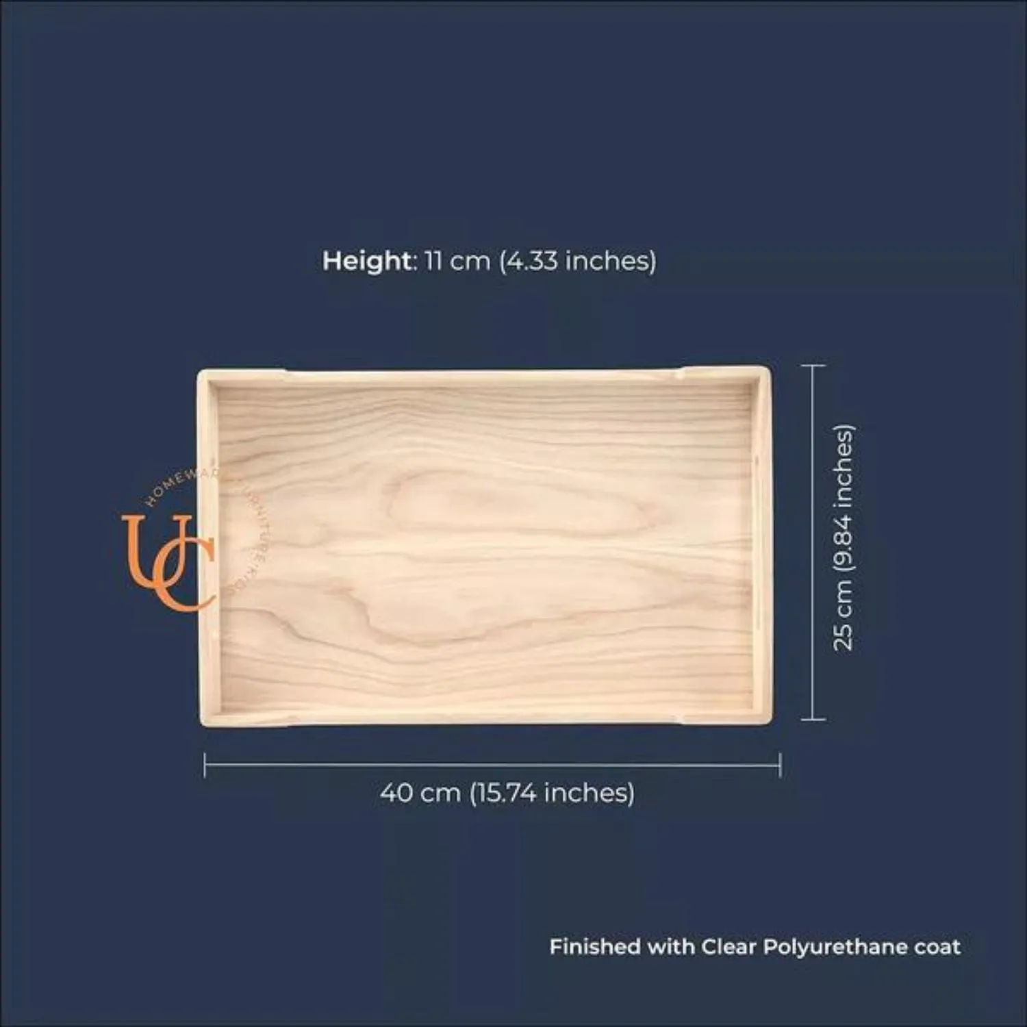 Serving Tray With 3 Section Multipurpose Drawer | Canadian Ash Wood | 16"