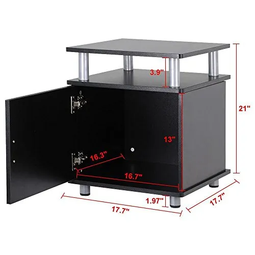 Set of 2 Night Stand End/Bedside/Coffee Tables with Storage Pair Bedroom Living Room Table Furniture