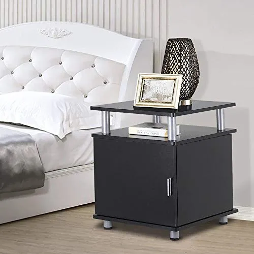 Set of 2 Night Stand End/Bedside/Coffee Tables with Storage Pair Bedroom Living Room Table Furniture