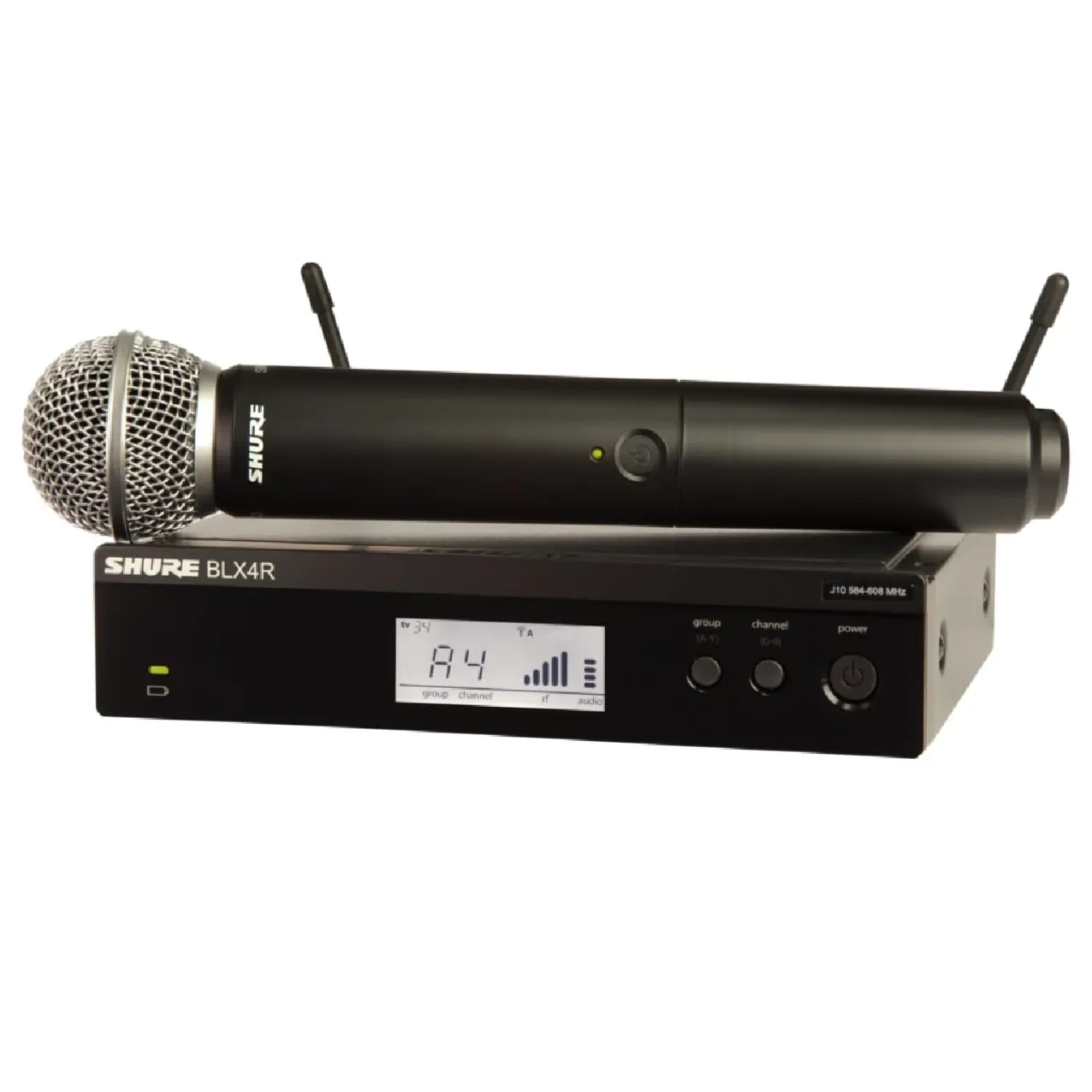 Shure BLX24R/SM58-H10 SM58 Wireless System with Rackable Receiver (542-572 MHz)