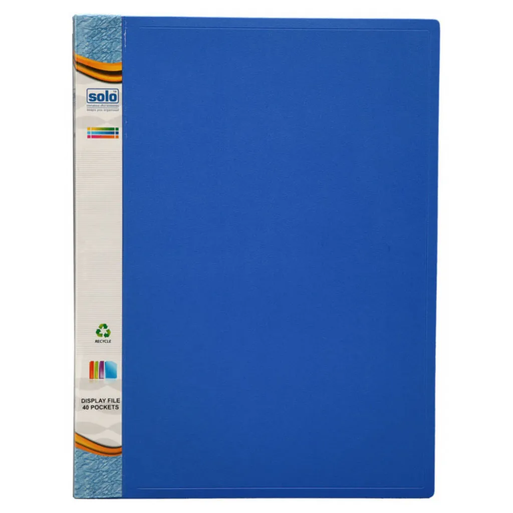 Solo Display File With 30 Pockets Blue A4 DF 230