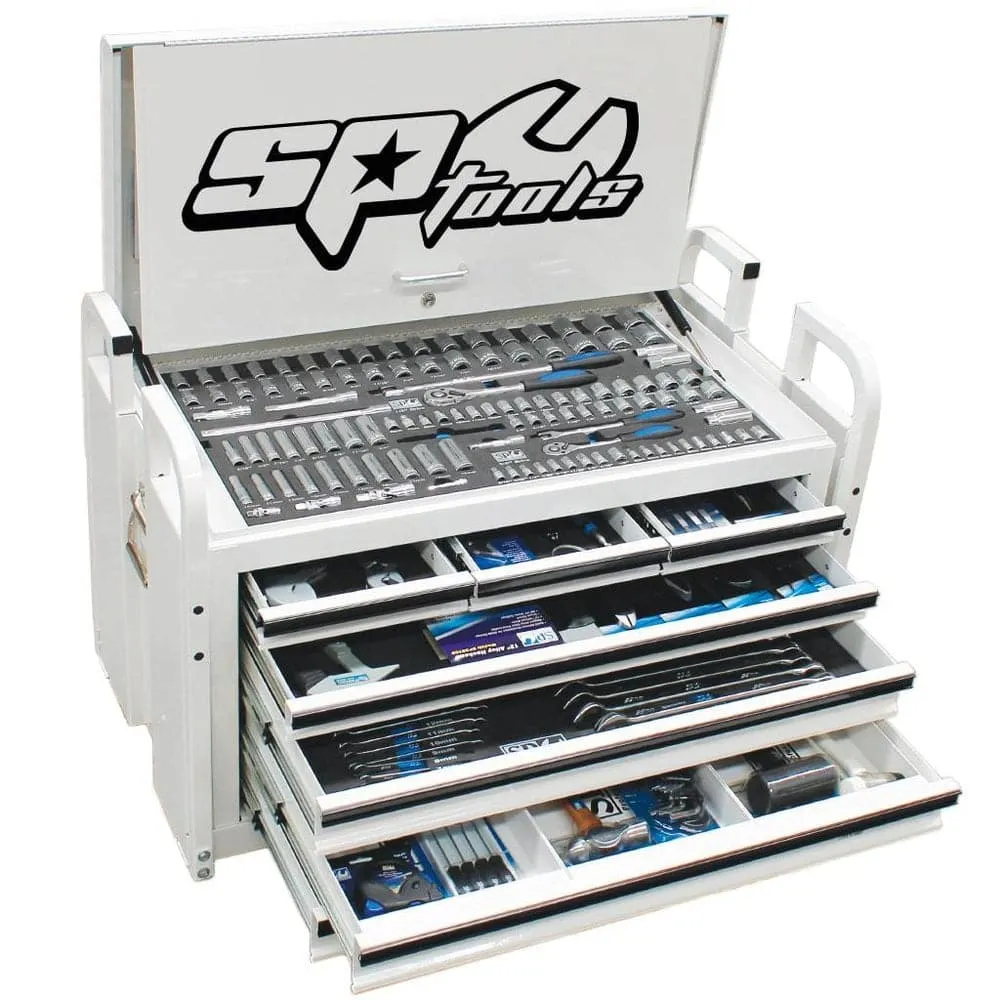 SP Tools SP50115W 406 Piece Metric & SAE 7 Drawer White Field Service Tool Box Kit