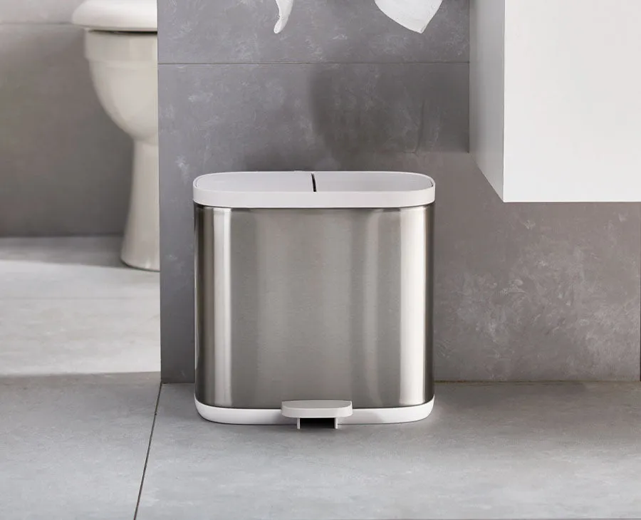 Split™ 6L Stainless-steel Waste & Recycling Bin