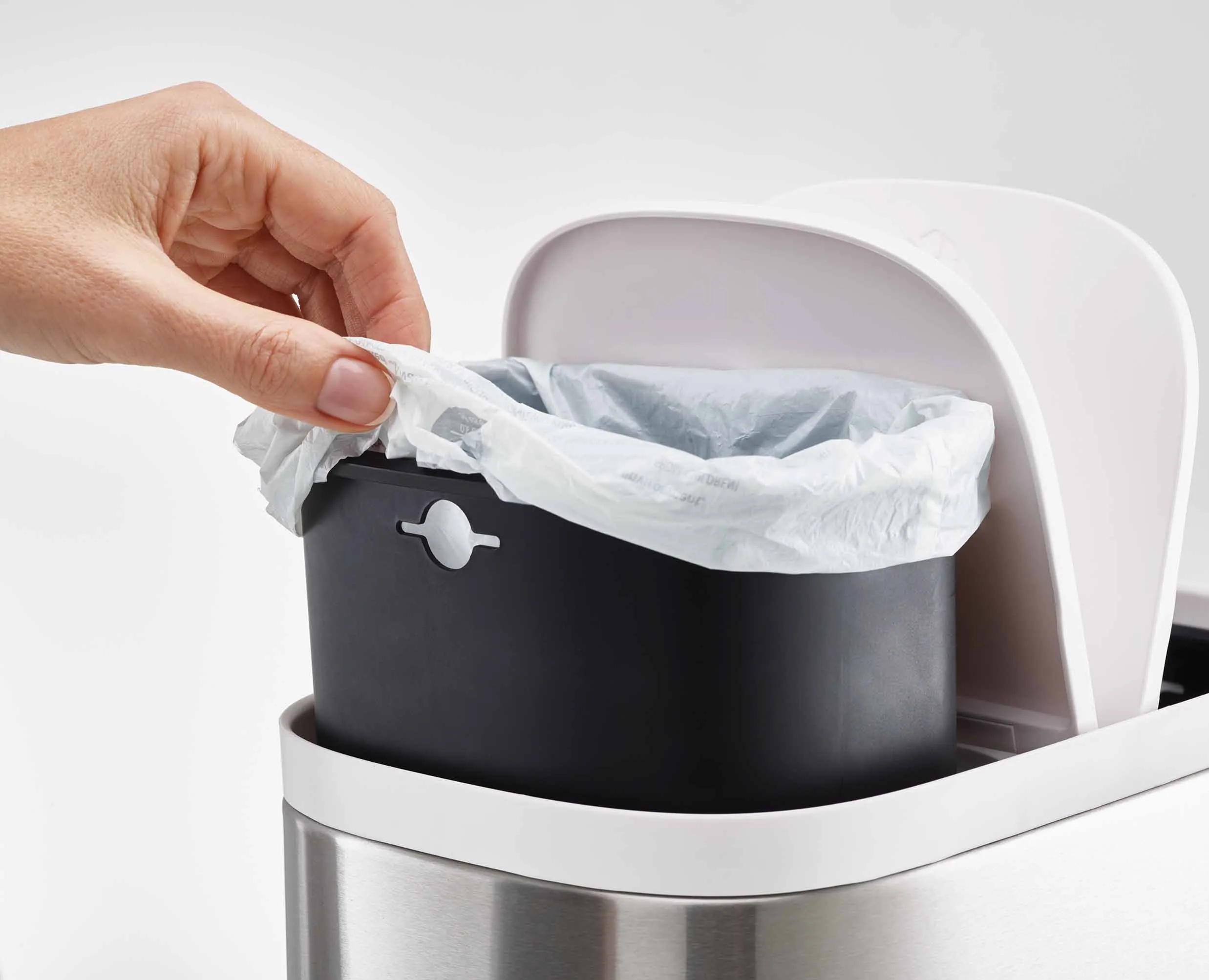 Split™ 6L Stainless-steel Waste & Recycling Bin