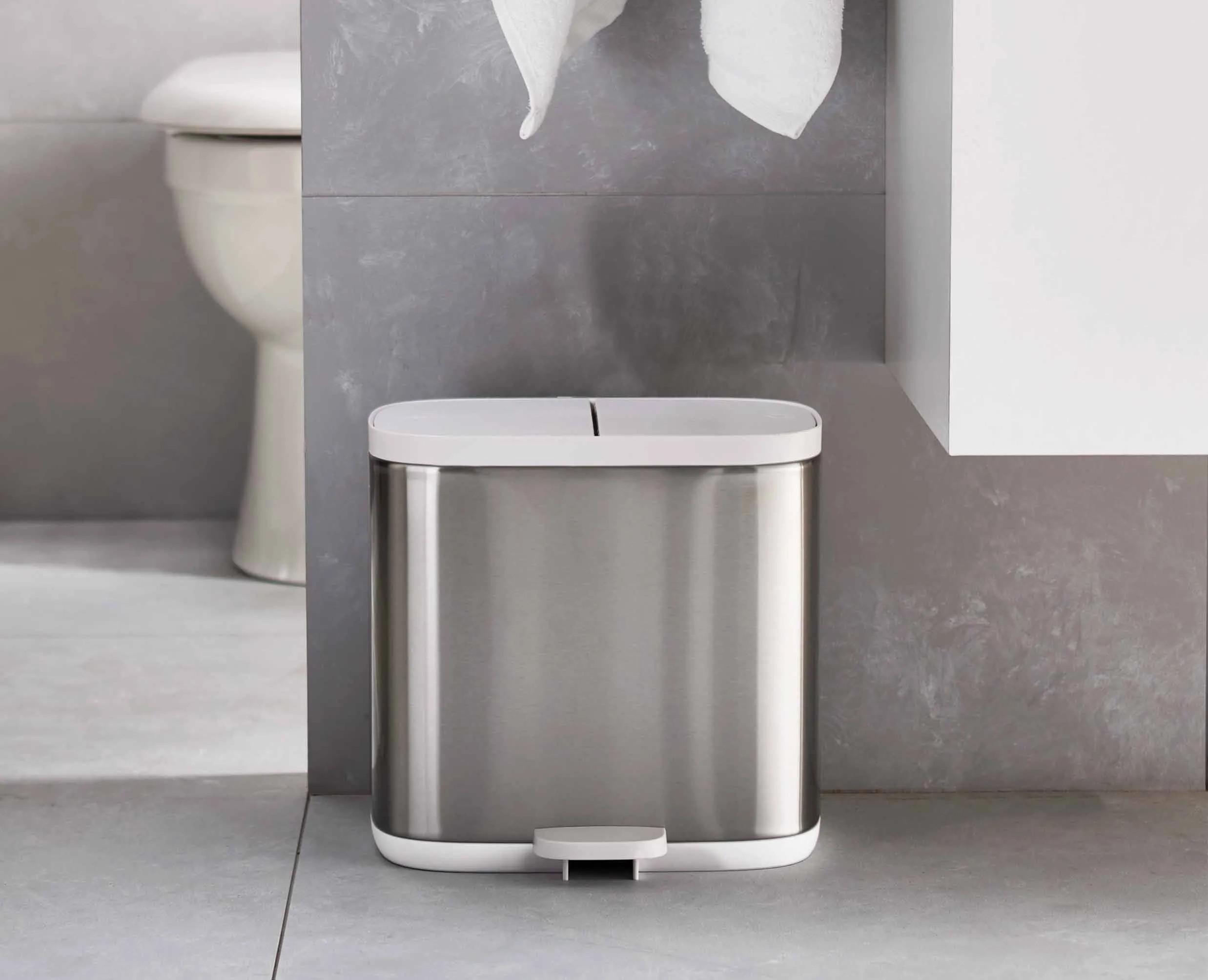 Split™ 6L Stainless-steel Waste & Recycling Bin