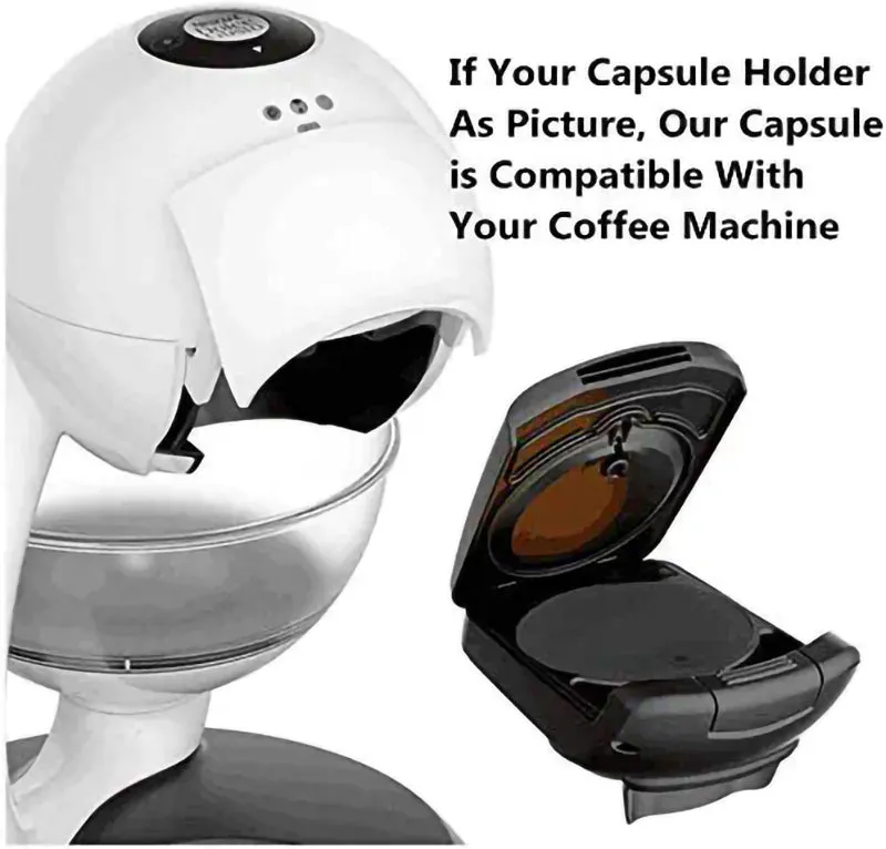 Stainless Steel Refillable Capsules And 100 Lids for Nespresso