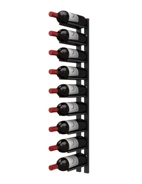 Straight Wall Rails - 3FT Metal Wine Rack (9 Bottles)