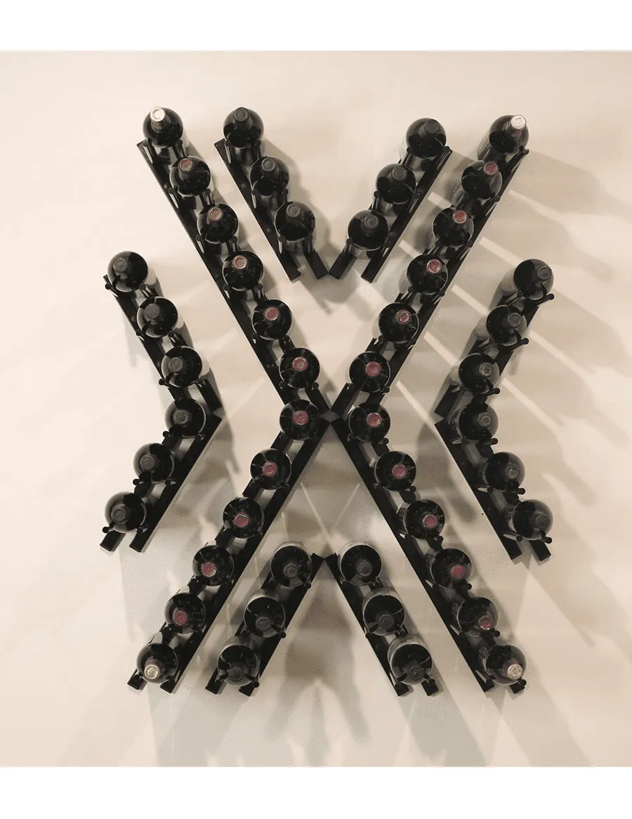 Straight Wall Rails - 3FT Metal Wine Rack (9 Bottles)