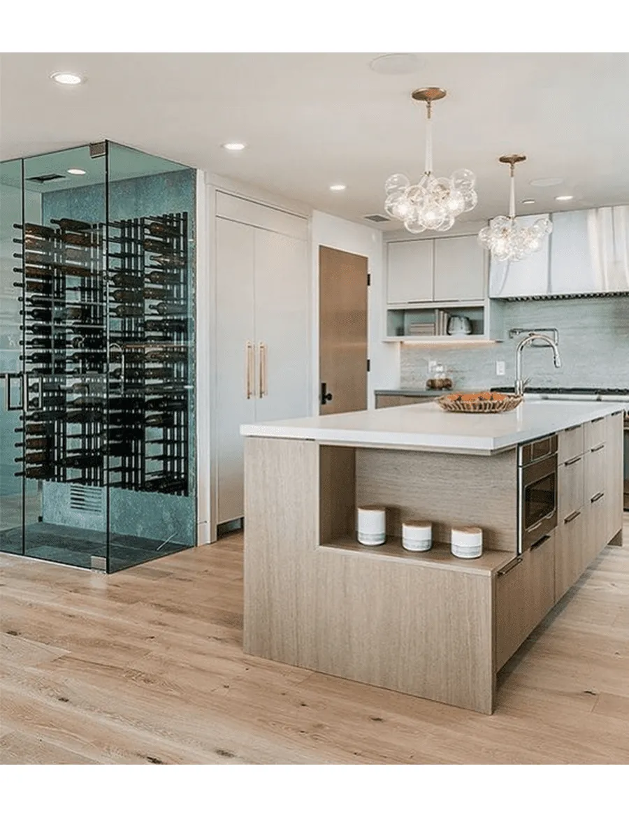 Straight Wall Rails - 3FT Metal Wine Rack (9 Bottles)