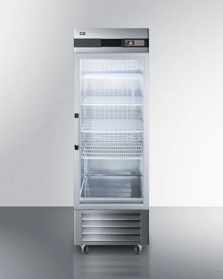 Summit 23 Cu.Ft. Glass Door Reach-In Refrigerator - SCR23SSG