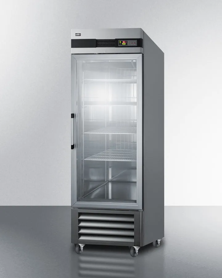 Summit 23 Cu.Ft. Glass Door Reach-In Refrigerator - SCR23SSG