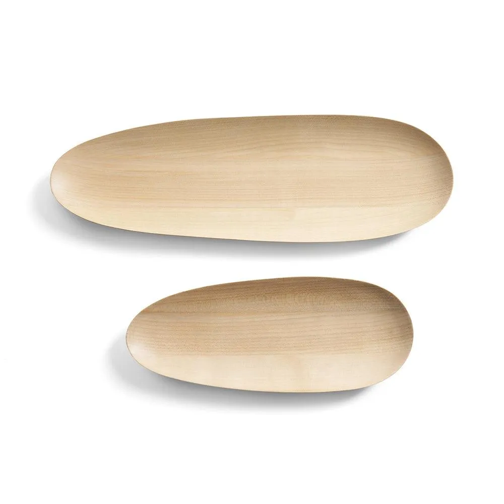 Sycamore Thin Oval Trays - Set Of 2